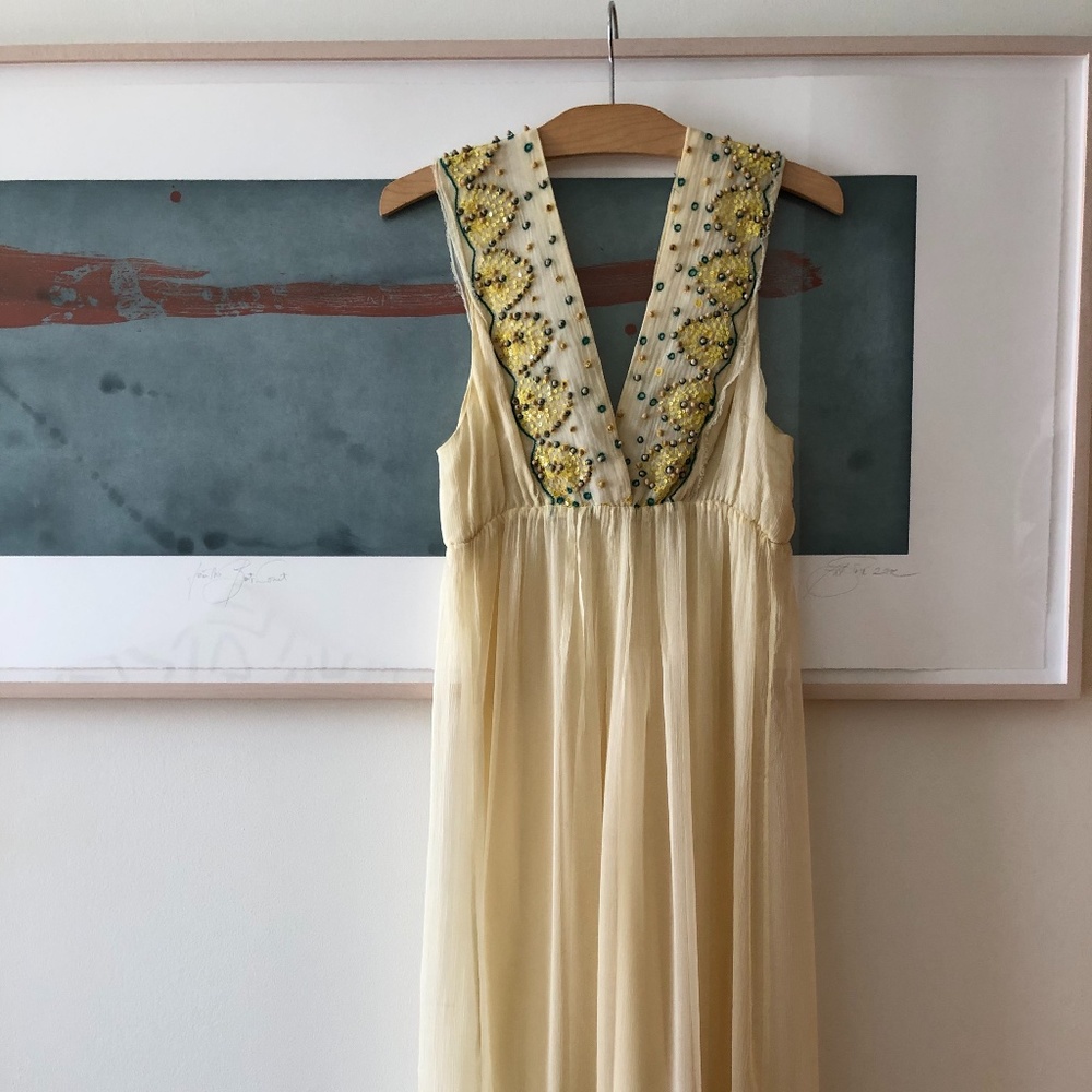 Development Yellow Silk Goddess Dress